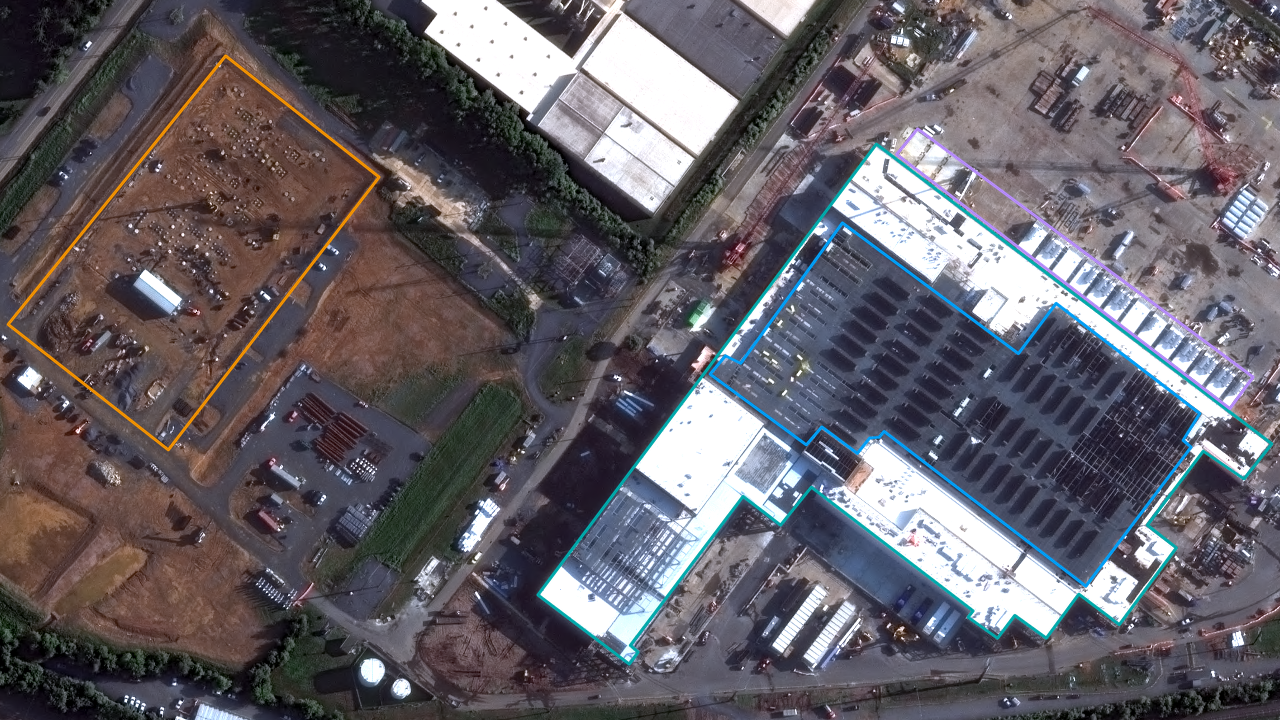 Satellite view of CoreWeave Lancaster Greenfield site