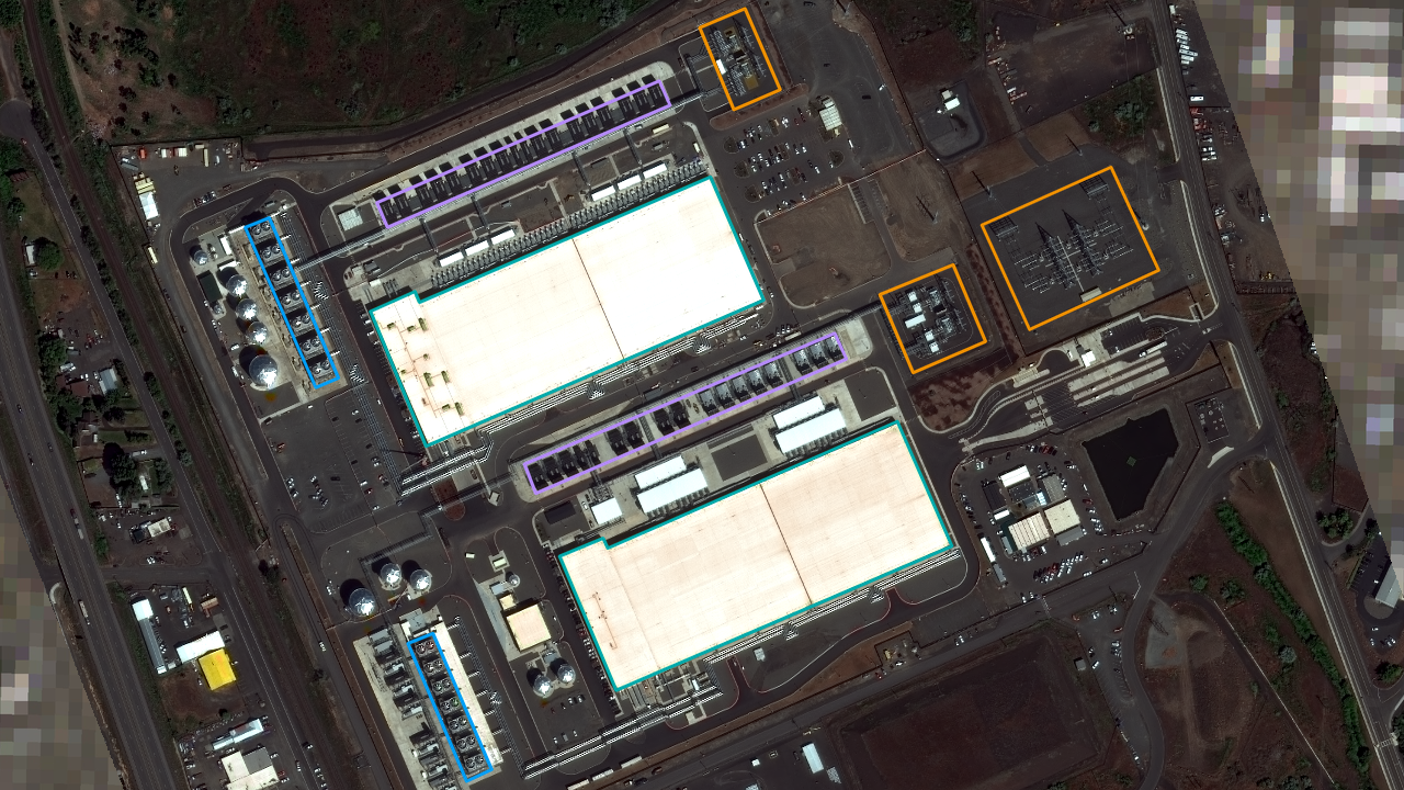 Satellite view of Google The Dalles